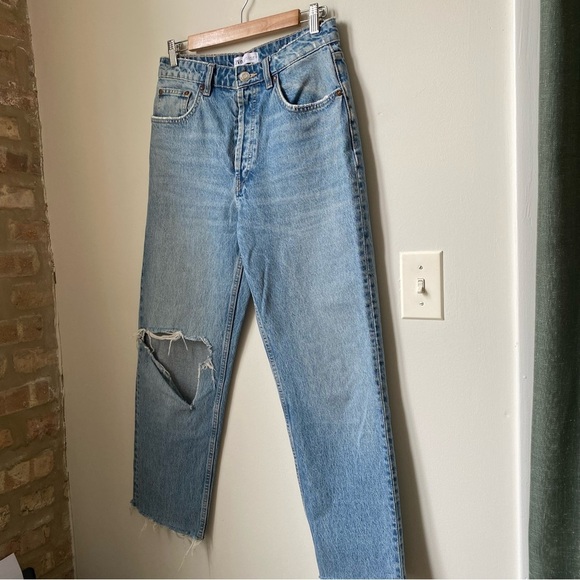 Zara Women's Straight Leg Jeans - Light Blue - Picture 2 of 11